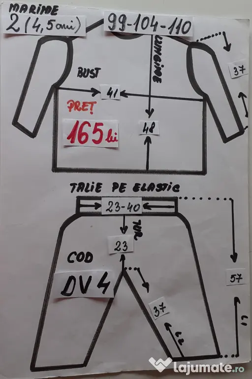 Costum Dovlecel pentru copii 4-5-6-7,165 lei