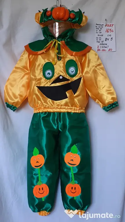 Costum Dovlecel pentru copii 4-5-6-7,165 lei