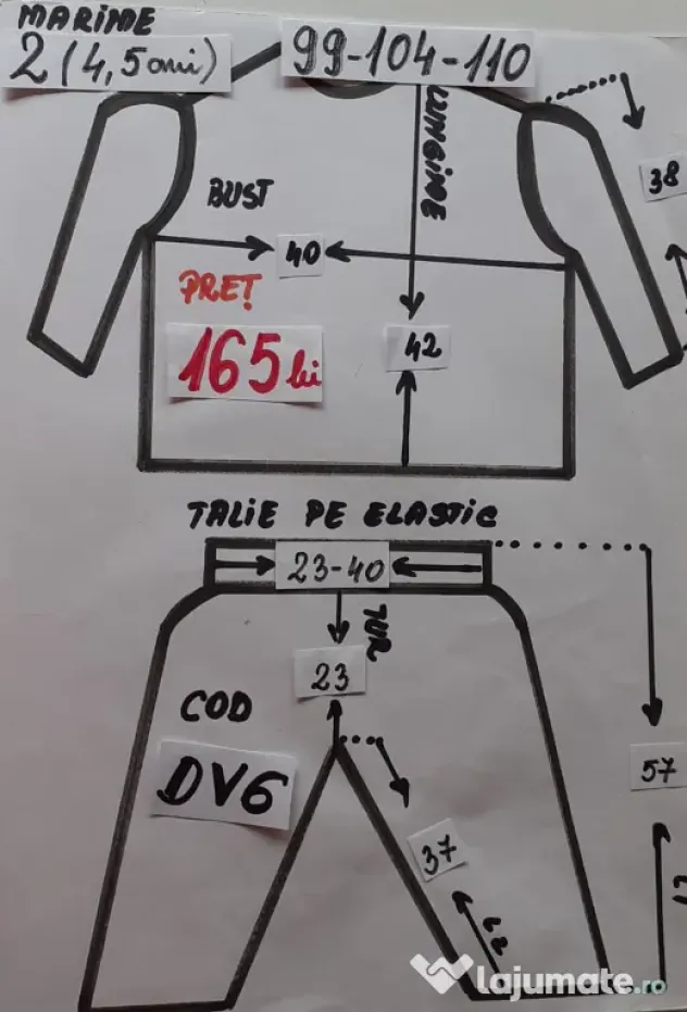 Costum Dovlecel pentru copii 4-5-6-7,165 lei