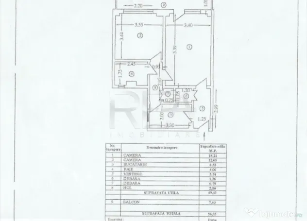 2 camere, 2/10, anvelopat, 57mp-Lujerului - Bucuresti (Bucuresti-Ilfov)