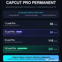 Cont CapCut Pro 1, 3, 6 sau 12 Luni - Acces Privat