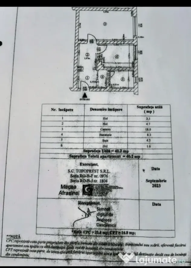 Apartament cu o camera