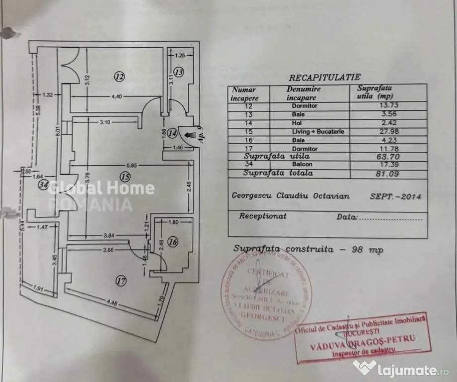 3 Camere | UpTown Residence Delea Veche | Etaj 1 | bloc 2014 - Bucuresti (Bucuresti-Ilfov)