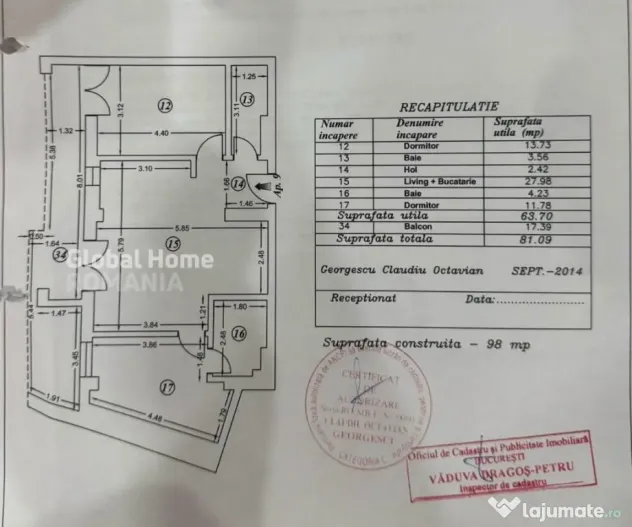 3 Camere | UpTown Residence Delea Veche | Etaj 1 | bloc 2014 - Bucuresti (Bucuresti-Ilfov)