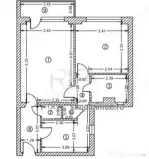 2 camere, 5/10, 54mp, anvelopat-Lujerului