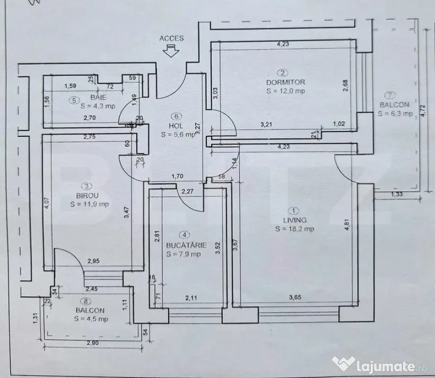 APARTAMENT 3 CAMERE NOU | 70 MP | 2 BALCOANE | PRIVELIȘTE - Rasnov (Brasov)