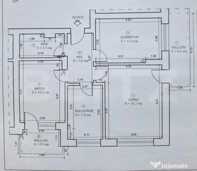 APARTAMENT 3 CAMERE NOU | 70 MP | 2 BALCOANE | PRIVELIȘTE - Rasnov (Brasov)