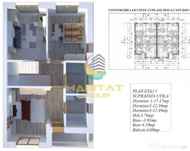 Vila individuala - 6 camere- acte gata - Popesti Leordeni (Bucuresti-Ilfov)