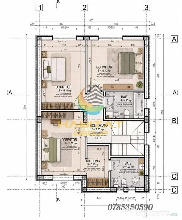 Casa individuala 5 camere- Popesti Leordeni - Popesti Leordeni (Bucuresti-Ilfov)