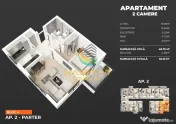 Apartament cu 2 camere si balcon, zona metrou Popesti vest. 