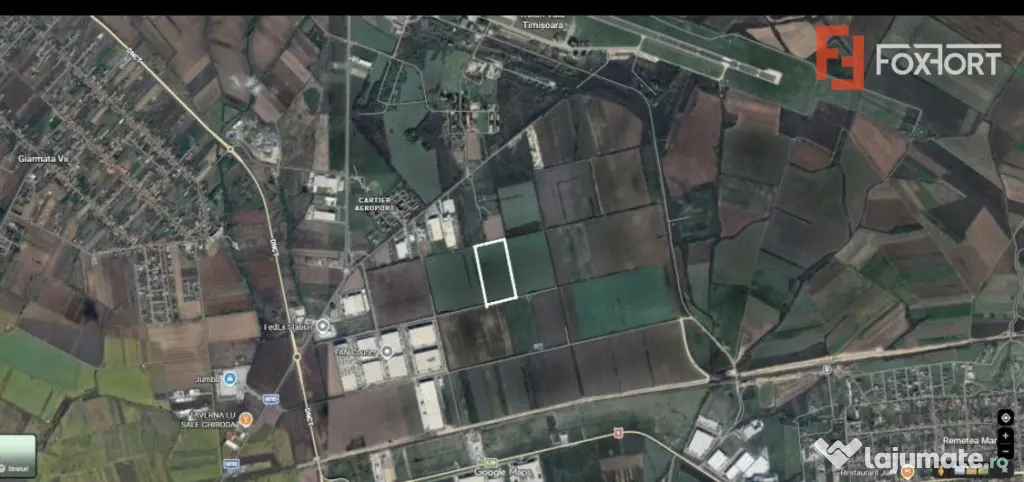 Teren de vanzare zona VGP Park, 23.020 mp, front stradal 58 - Ghiroda (Timis)