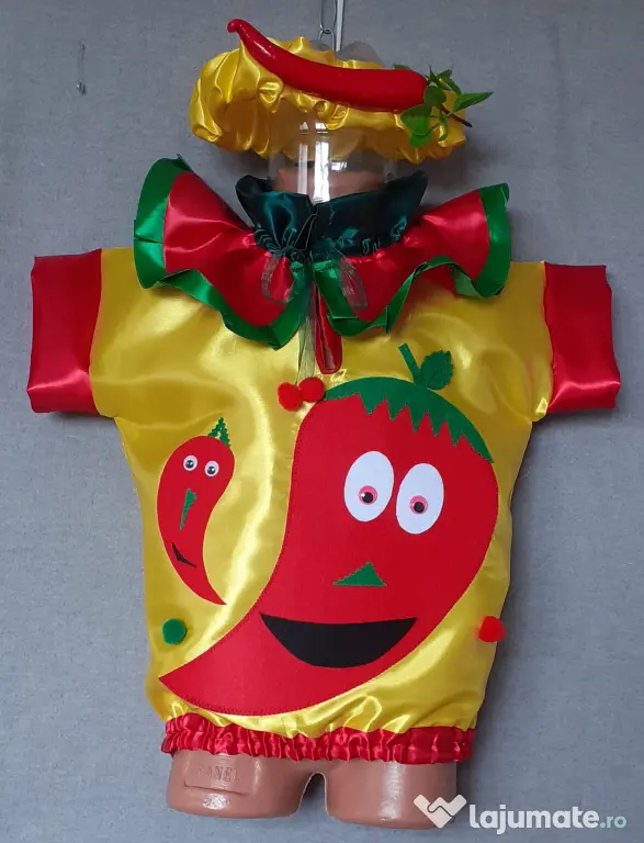 Costum Ardei kapia rosu pentru copii 3-4-5-6-7 ani 185 lei