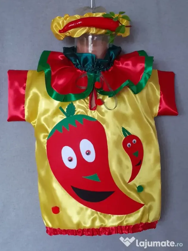 Costum Ardei kapia rosu pentru copii 3-4-5-6-7 ani 185 lei