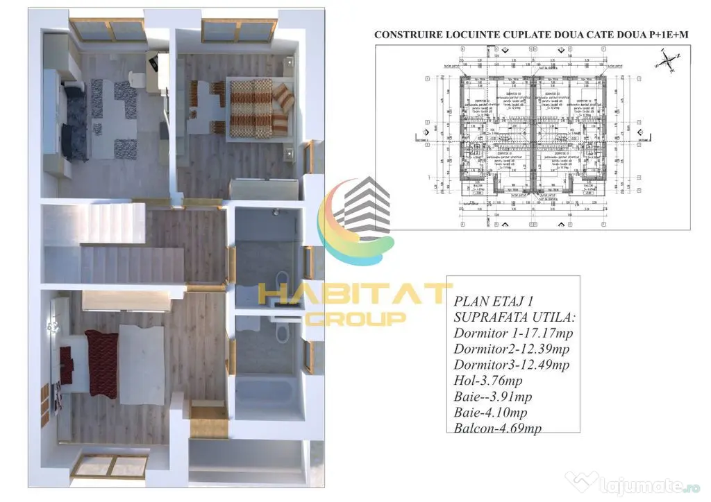Casa duplex in zona centrala Popesti Leordeni - Popesti Leordeni (Bucuresti-Ilfov)