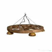 Lustra din lemn cu 5 castroane, diametru 60cm, maro Z-TOOLS / EXT 6214 