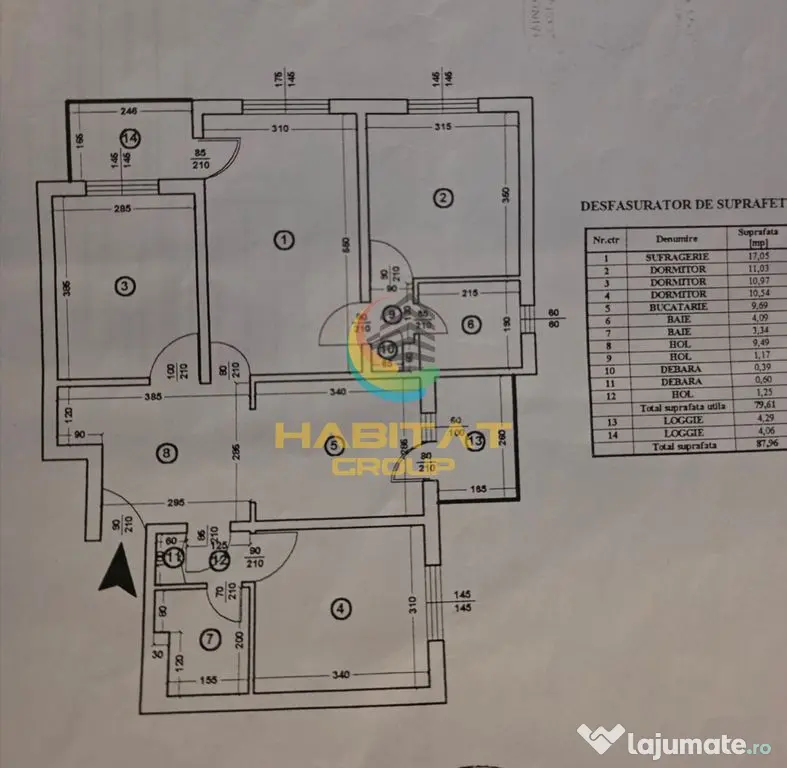Apartament 4 camere 88mp, et 1, parcare- Piata Sudului - Bucuresti (Bucuresti-Ilfov)