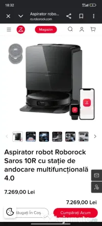 Vând aspirator Roborock Saros 10R 