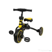 Tricicleta pliabila 2 in 1 pentru copii, reglabila, negru-galben / ZTS8482 