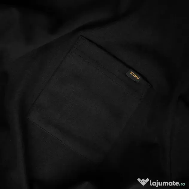 Tricou Kumu Heavyweight Pocket, Negru, marimea S