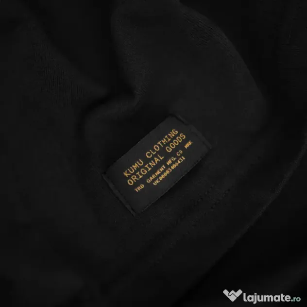 Tricou Kumu Heavyweight Pocket, Negru, marimea S
