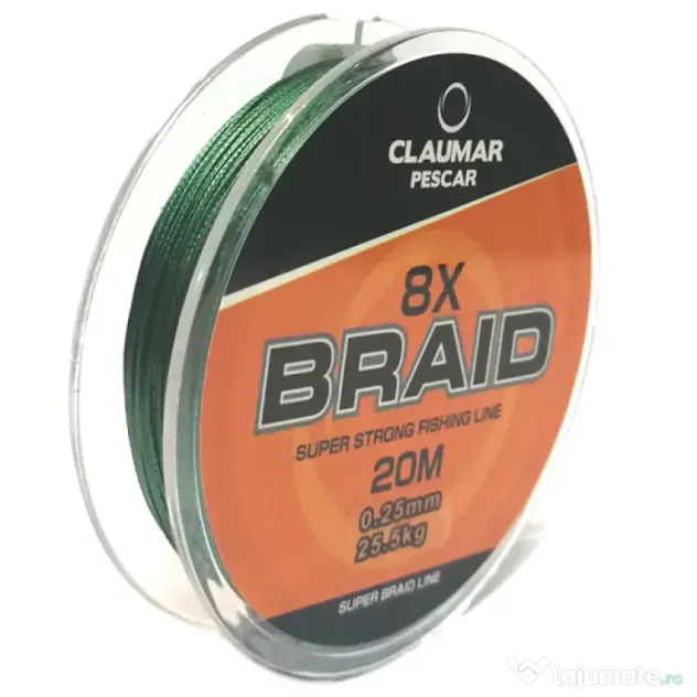 Fir Textil Claumar Pescar Pescar 8X Super Braid Strong, 0.16mm, 19kg, 20m
