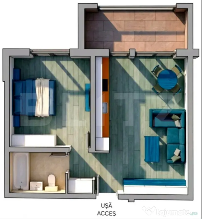 Apartament 2 camere, 46 mp, zona Giroc, pret cu TVA Inclus - Giroc (Timis)