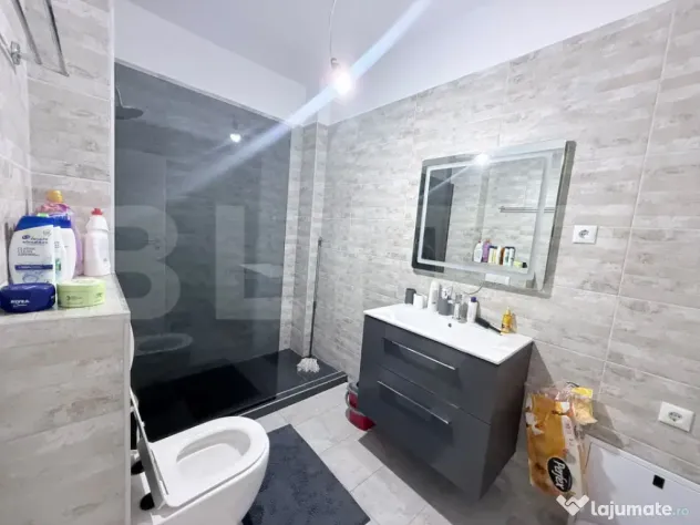Apartament 3 camere, 56 mp, gradina 34 mp, parcare, zona Cet - Floresti (Cluj)