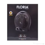 Aeroterma neagra cu 2 nivele de putere 1000/2000w, termostat reglabil / ZLN 6172