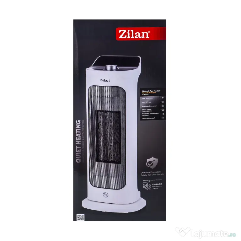 Aeroterma ceramica turn, putere 2000W, 2 trepte de viteza, cu termostat reglabil / ZLN 2038