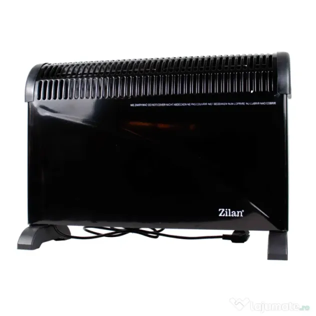 Convector electric podea 2000W, termostat reglabil 3 trepte, negru / ZLN 6843