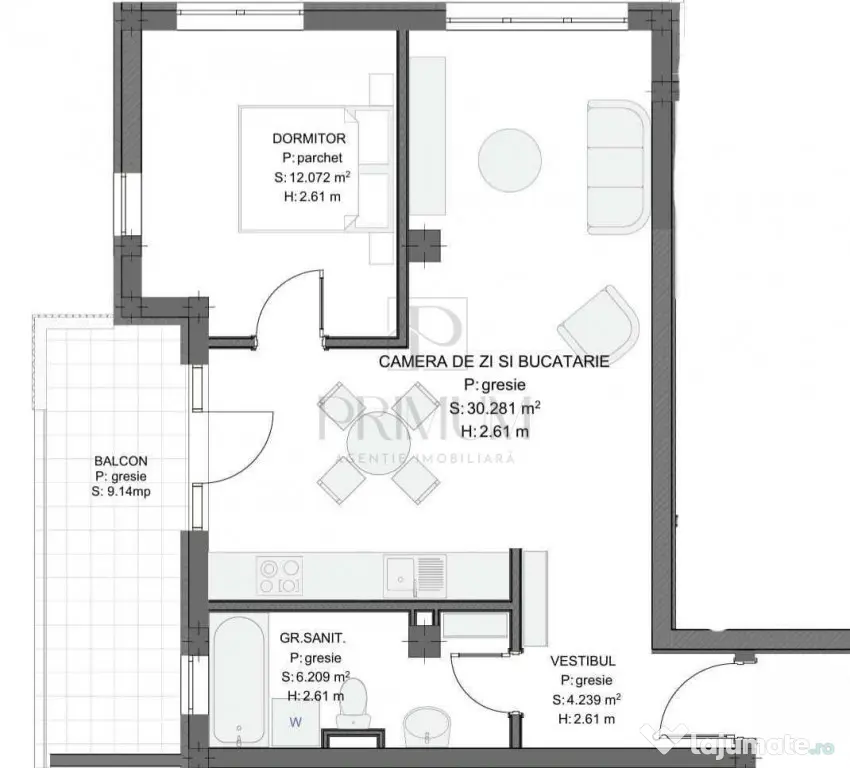 Torontalului - 2 Camere - Etaj intermediar cu LIFT - Bloc no - Timisoara (Timis)