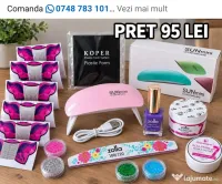 Set Unghii Lampa Tipsuri Gel constructie șabloane 