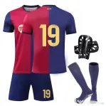 Set de antrenament de fotbal pentru băieți, tricou, șorturi, șosete, protejări pentru tibie – Roșu-Albastru 26