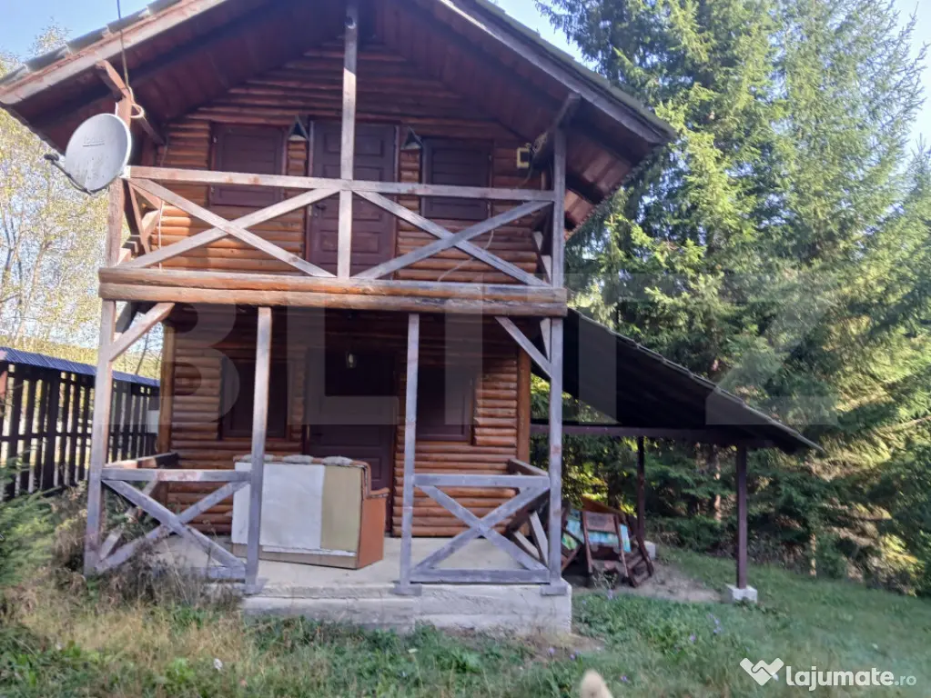 2 Cabane lemn Vadu Negrilesei, 96MP, 1100 MP teren, 45k - Vadu Negrilesei (Suceava)