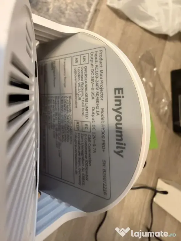 Proiector portabil Einyoumily HY300 Pro+, NOU, smart, WiFi, Bluetooth