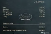 Elite City, 2 camere finisat, cu terasa si parcare subterana