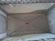 Pătuț pliabil L sun gri cu baldachin