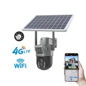 Cameră Solară AOV V2 Dual-Lens – 4G + WIFI, Radar + PIR, Panou Solar 