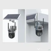 Cameră Solară AOV V2 Dual-Lens – 4G + WIFI, Radar + PIR, Panou Solar 