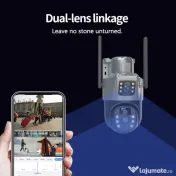 Cameră Solară AOV V2 Dual-Lens – 4G + WIFI, Radar + PIR, Panou Solar 