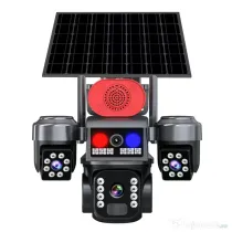 Camera de securitate solara, cu consum redus – 4G, AI, 3 lentile si 3 ecrane