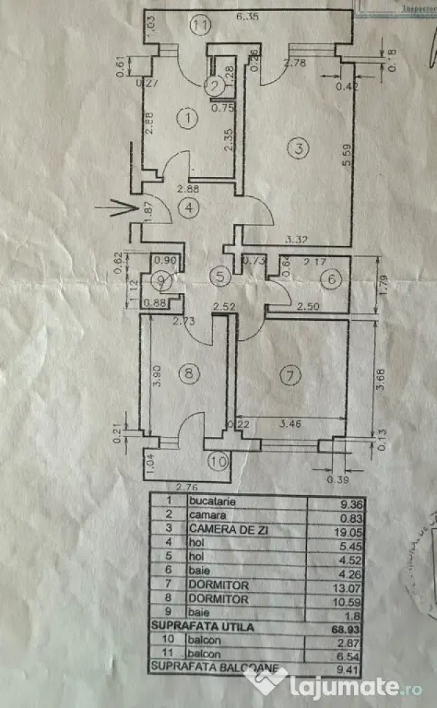 - Apartament 3 camere decomandat, zona Calarasilor. - Braila (Braila)