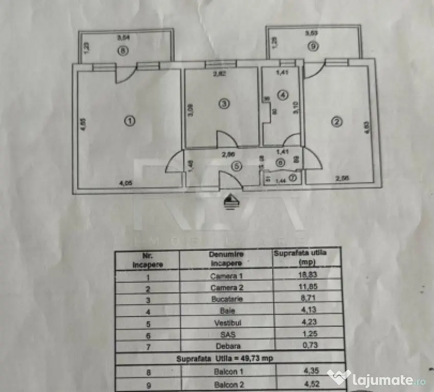 2 Camere-Decomandat- Centrala Proprie-Etaj 2/4- Soseaua Sala - Bucuresti (Bucuresti-Ilfov)