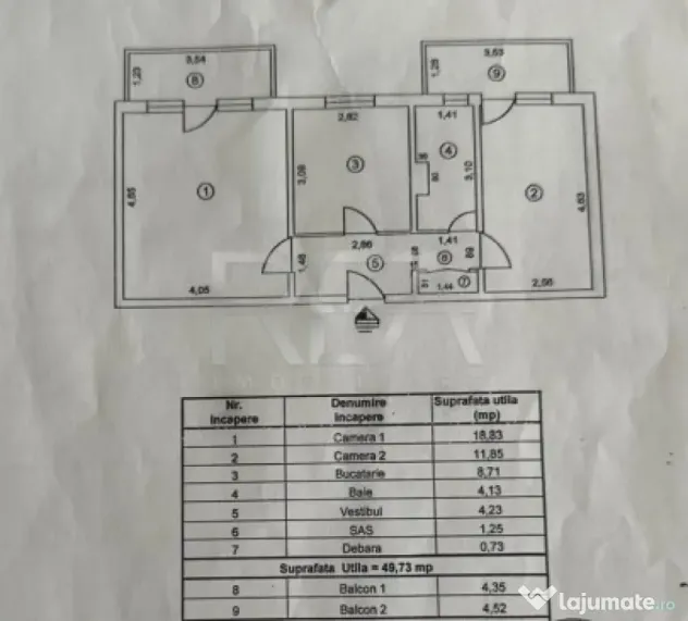 2 Camere-Decomandat- Centrala Proprie-Etaj 2/4- Soseaua Sala - Bucuresti (Bucuresti-Ilfov)