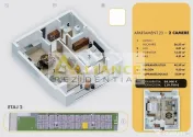 5 MINUTE METROU BERCENI - APARTAMENT 2 CAMERE - 58 mp - 119.790eur 