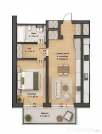 Apartament 2 camere 53.53 mp zona Gheorgheni, Cluj 