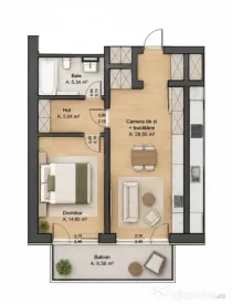 Apartament 2 camere 53.53 mp zona Gheorgheni, Cluj