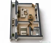 Apartament 2 camere open space Preajba - 0% comision la cump