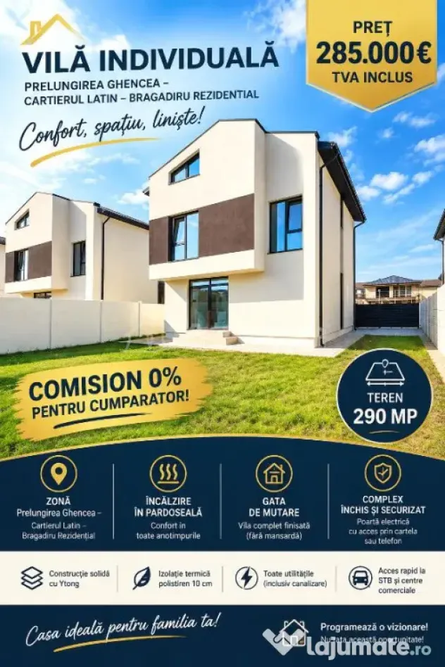 - Casa Individuala - Vila P 1 M - Prelungirea Ghencea - C - Bucuresti (Bucuresti-Ilfov)