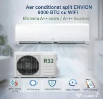 Aer conditionat Envion split 9000 BTU cu WiFi, R32, eficienta A++